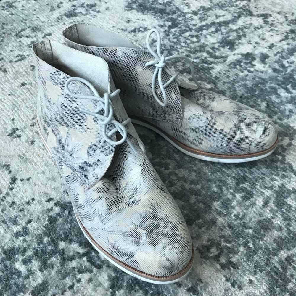 Flower Oxford ankle Flat Shoes 7